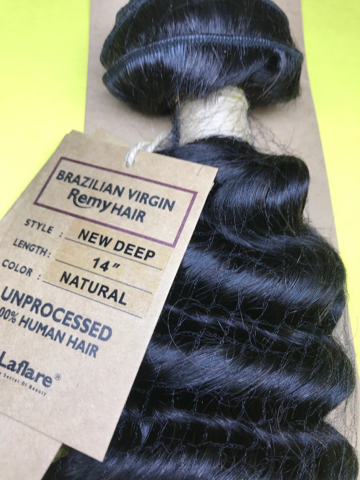 LAFLARE Brazilian VIRGIN REMY 100%_Human_HAIR_UNPROCESSED_NEW_DEEP_14″_#NATURAL