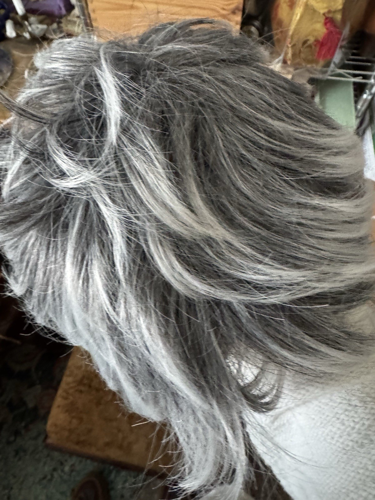 Lot of 4 Short Platinum Gray Synthetic Wigs Layered Pixie Cuts