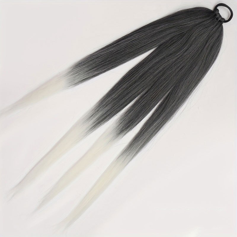 Long Straight Ponytail Extension For Women Elastic Band Synthetic Hairpiece