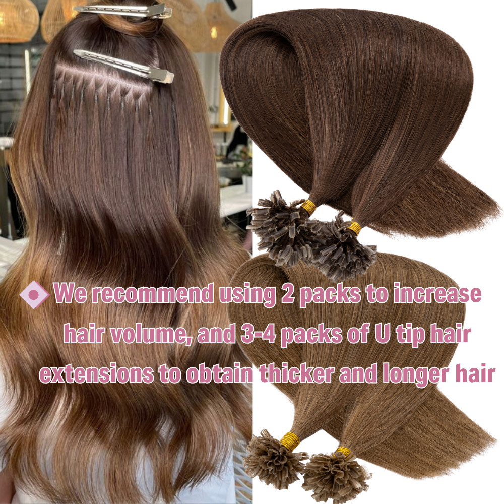 200g Blonde Keratin Pre Bonded Nail U Tip Remy Human Hair Extensions 14-26 Inch