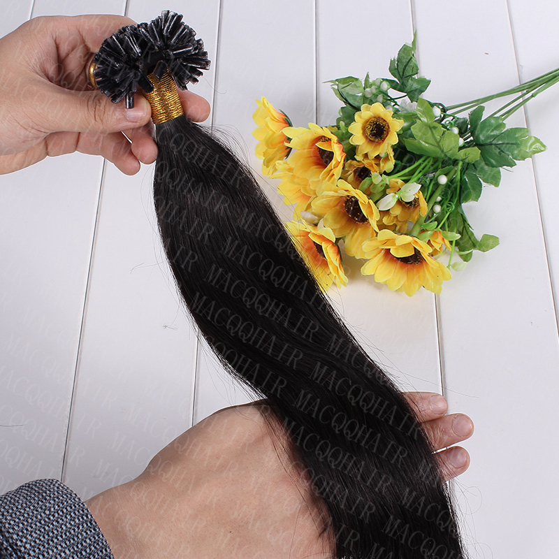 8A Fusion Pre bonded U/Nail Keratin Tip Ombre Remy Human Hair Extensions 50/100S