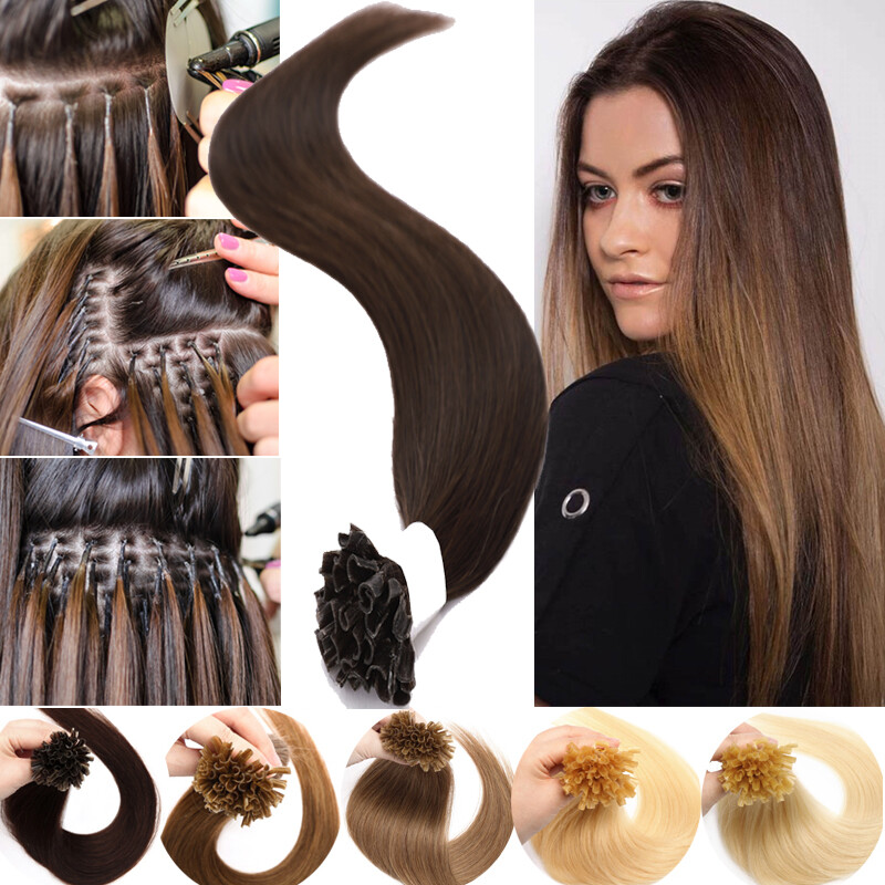 200gr Full Head Keratin Nail U Tip Remy Human Hair Extensions Pre Bonded Fusion