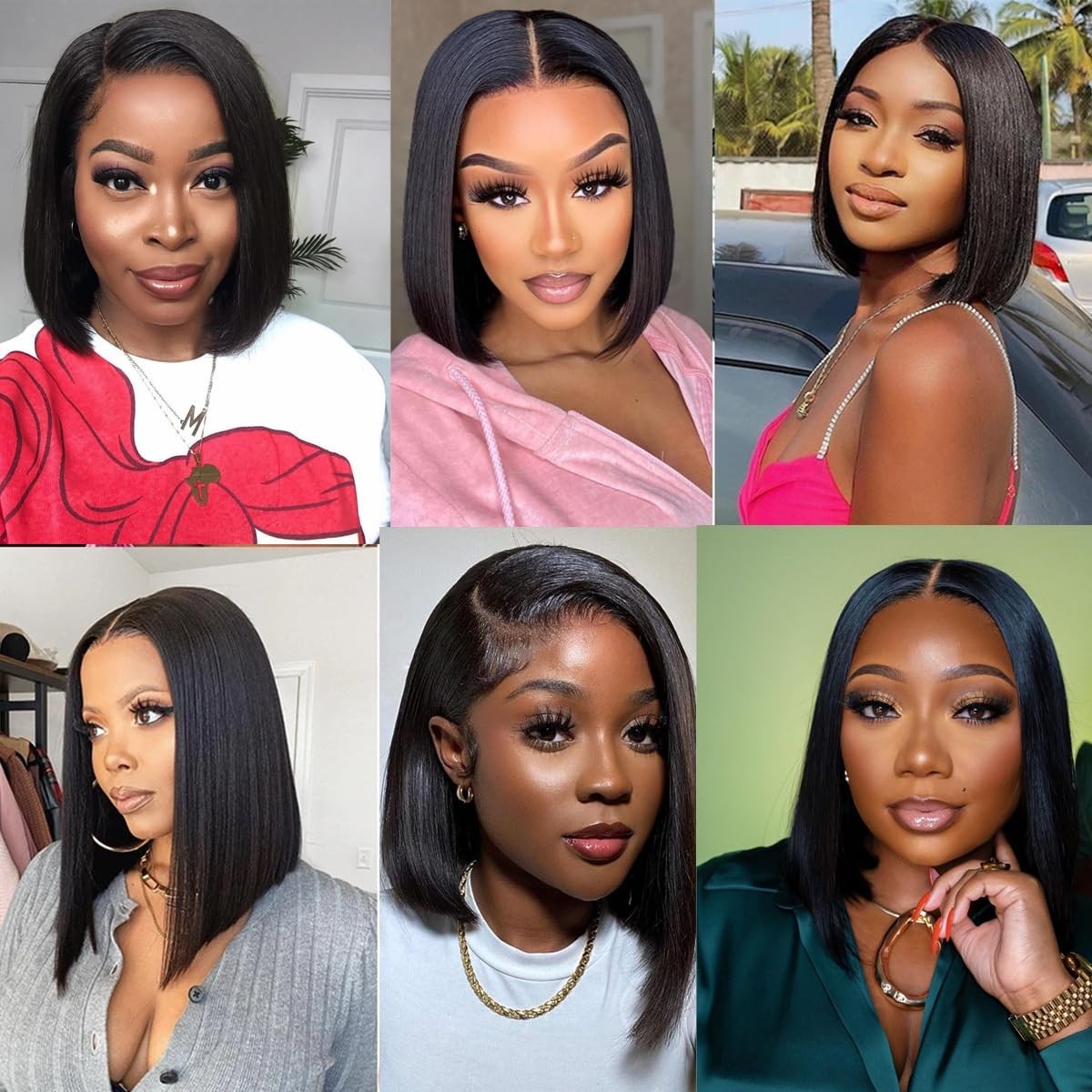 Bob Wig Straight Glueless Wigs Human Hair Pre Plucked Pre Cut 4×4 Lace Front Wig
