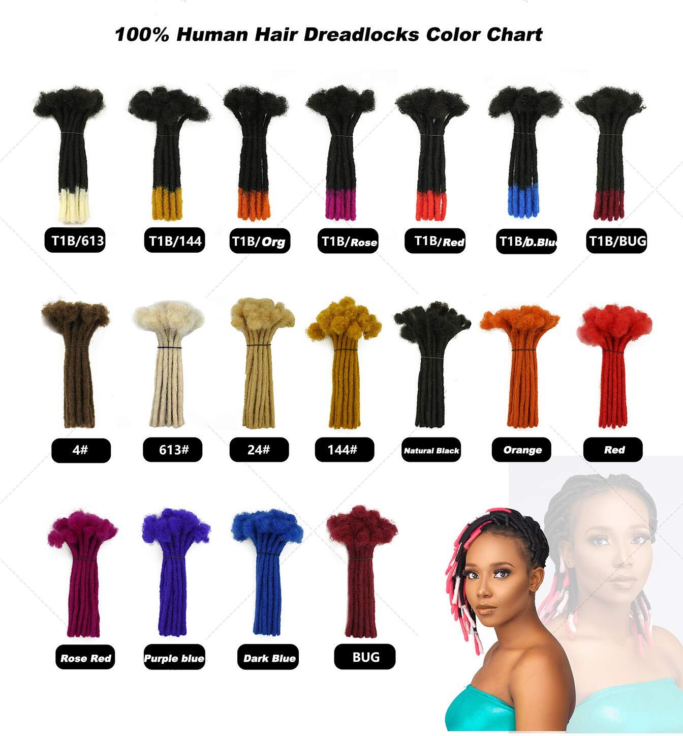 Dreadlock Human Hair Extensions Real Indian Hair Hand Tied Permanent Loc Hair