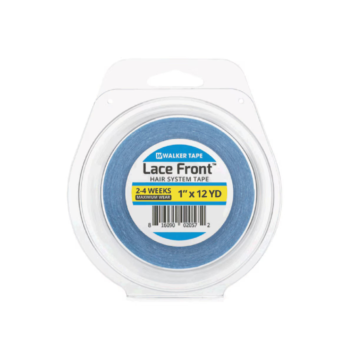 Walker 1″x 12 yards Lace Front Support Tape (Blue Liner), Double Side Roll Tape