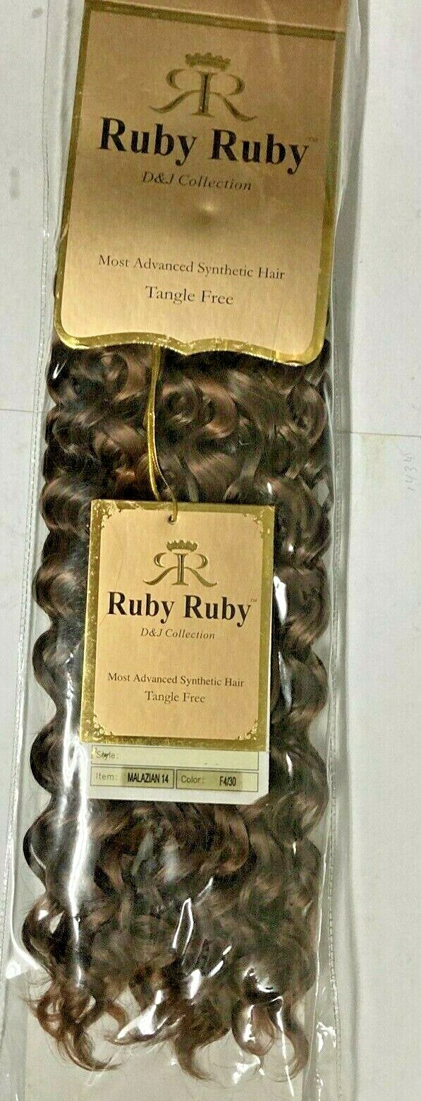 1 Pack Most Advanced Synthetic Wavy Hair Extensions Tangle Free 14″ Color F4/30