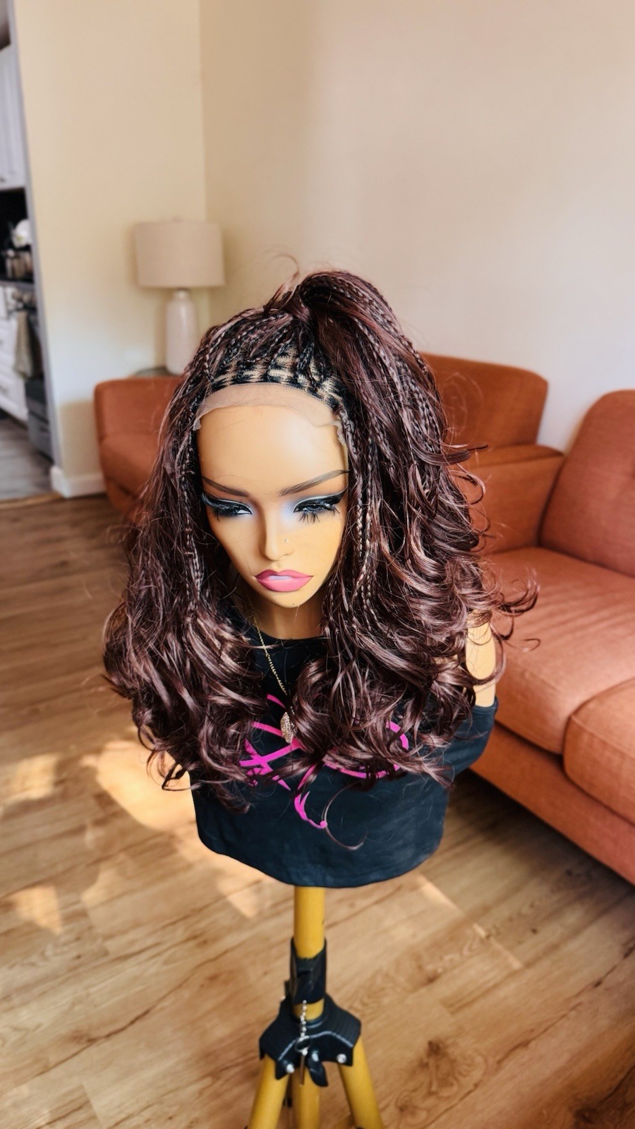 Braids Braided Wig. Closure Baby Hair Synthetic