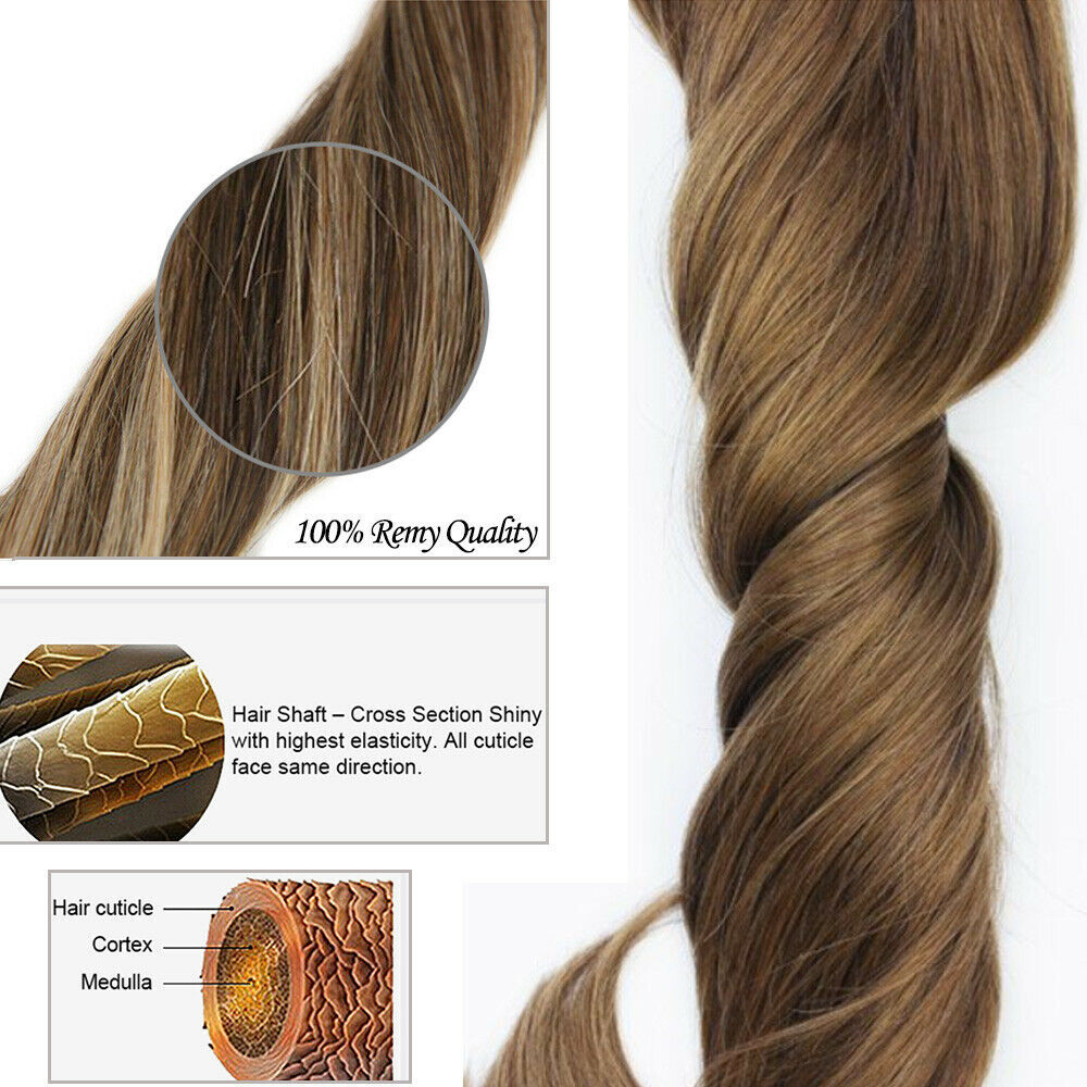 U Tip Keratin Bond Hair Extensions 100% Remy Human Hair Nail-Tip #Highlight 1g/s