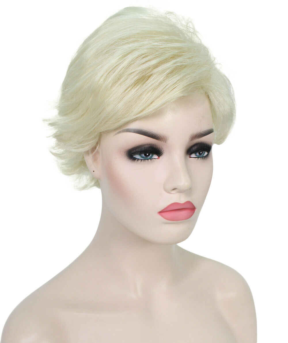 Dorothy – Straight Kanekalon Synthetic Fiber Full Wig, 2-4.5 in, Platinum Blonde
