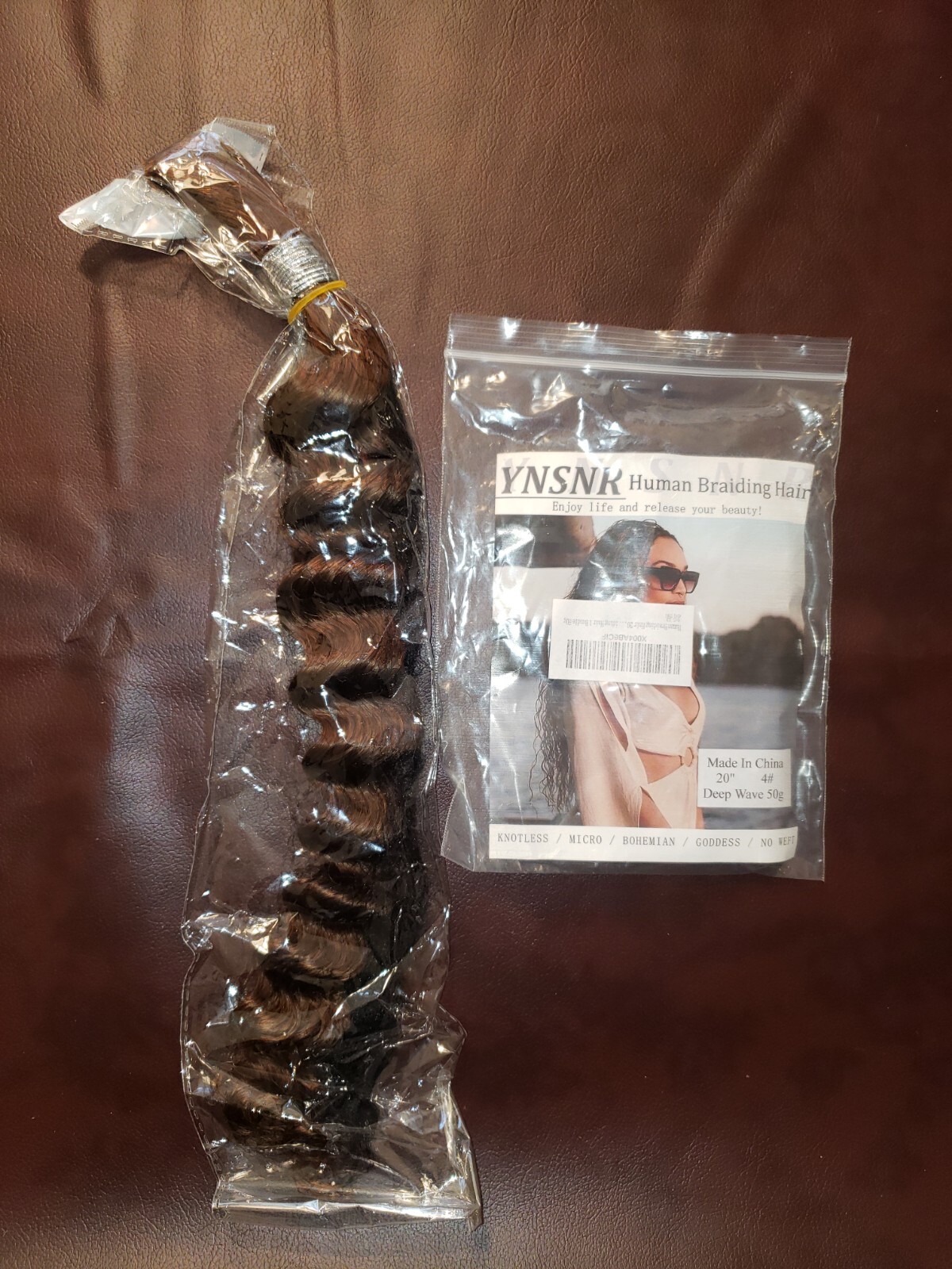 YNDNR 20″ Deep Wave Human Braiding Hair