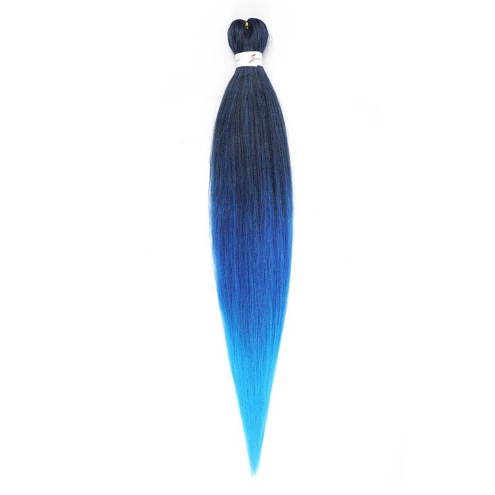 Hot Water Setting Pre-stretched Braids Hair Itch Free Ombre Synthetic Extensions