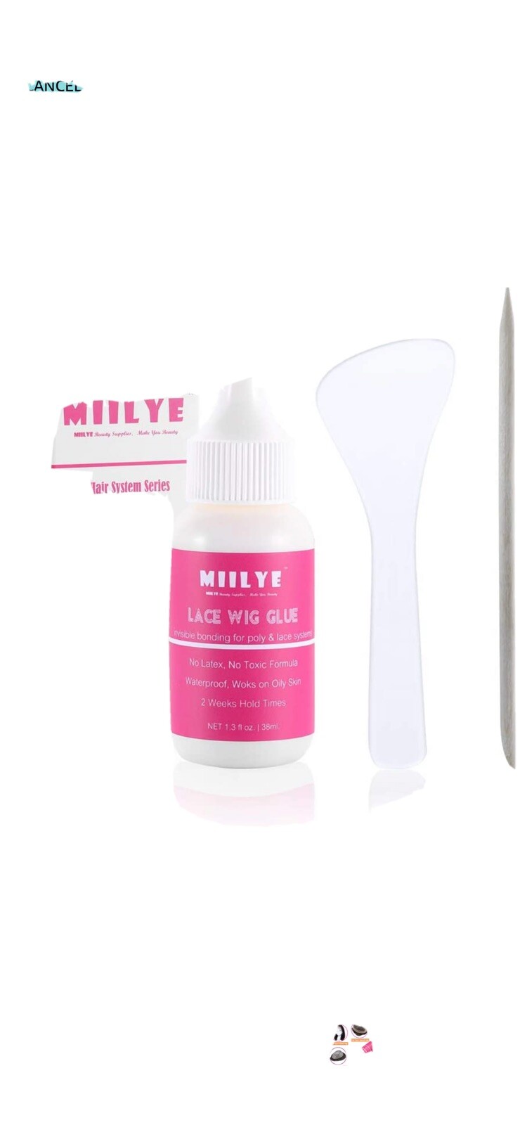Lace Wig Waterproof Adhesive Hair Glue 1.3 oz. (Strong Hold) Lace Glue