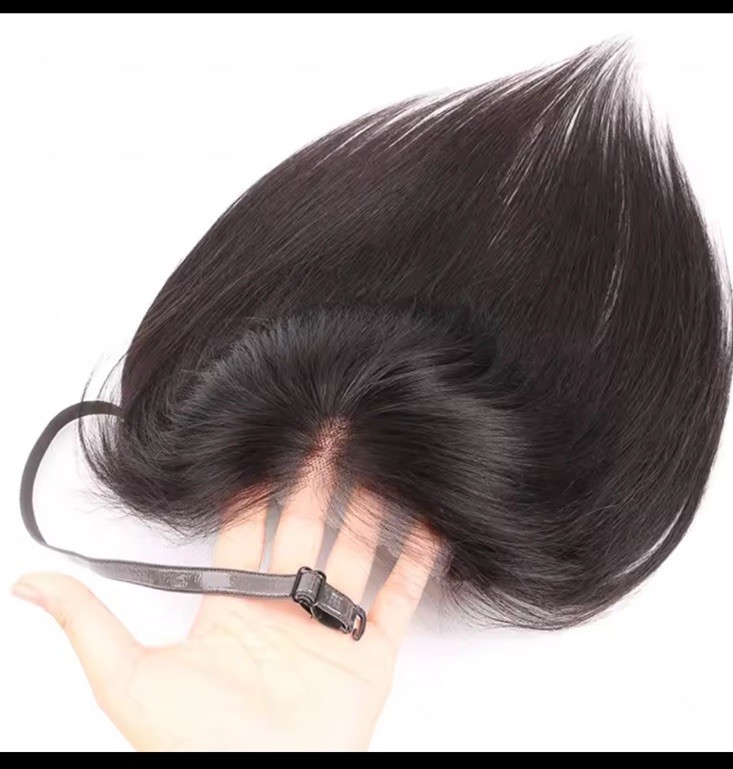 Real Human Hair Topper for Women HD Lace Front Hairpiece for High Forehead