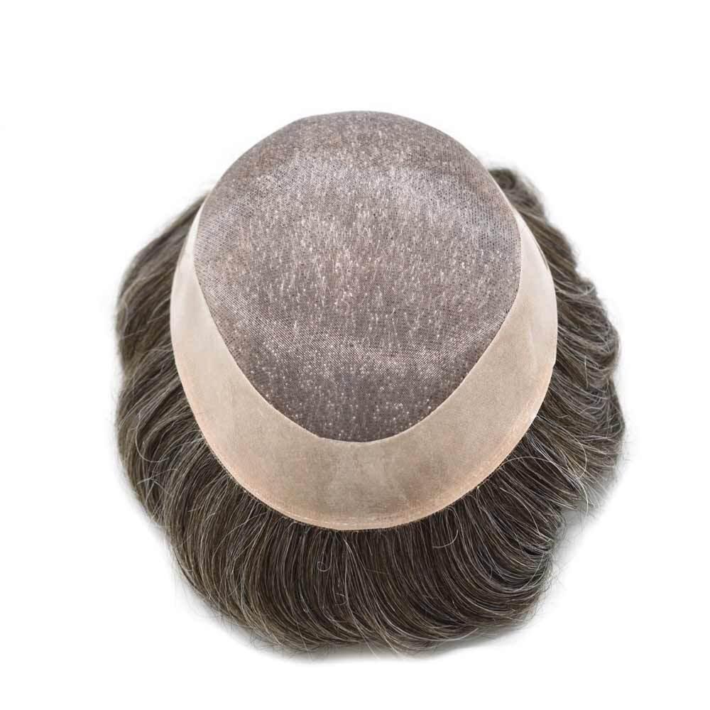 Hair System ReplacementHairpiece Fine Mono Poly Skin Around Mens Toupee
