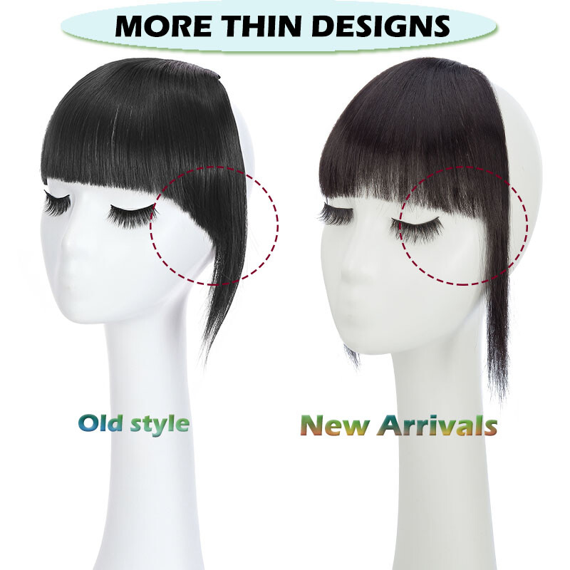14g French Hair Bangs Clip in Hair Extension Forehead Bangs Hairpieces As Human