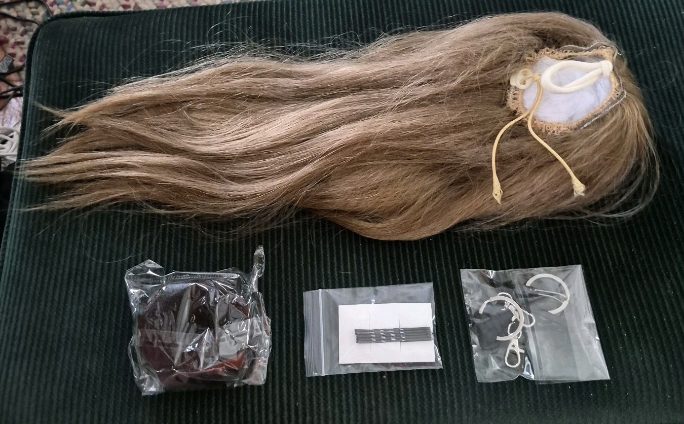 SEIKEA 16” Cheer Ponytail Hair Piece, 100% Ash Blond w/ Highlights Cheerleader