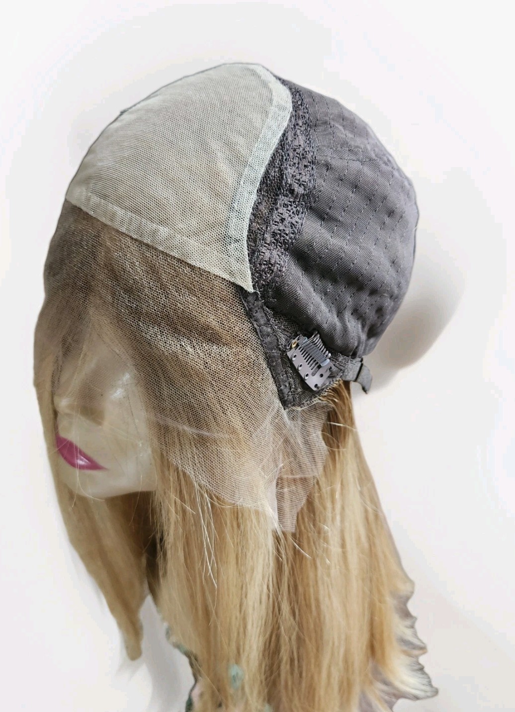 100% HUMAN HAIR A GOLDEN BLONDE LACE TOP WIG 22” M CAP