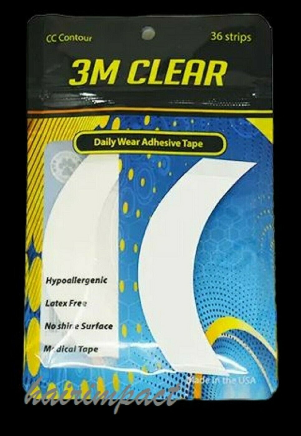3M 1522 Clear.Daily Wear Adhesive Tape ‘CC’ Contour Tape 36 strips Medical,NEW !