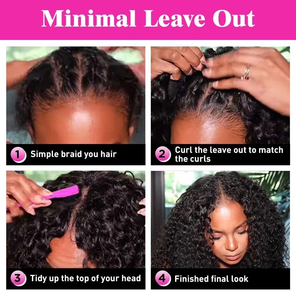 V Part Wig Human Hair No Leave Out Upgrade Curly V Part Wig Human Hair Wig