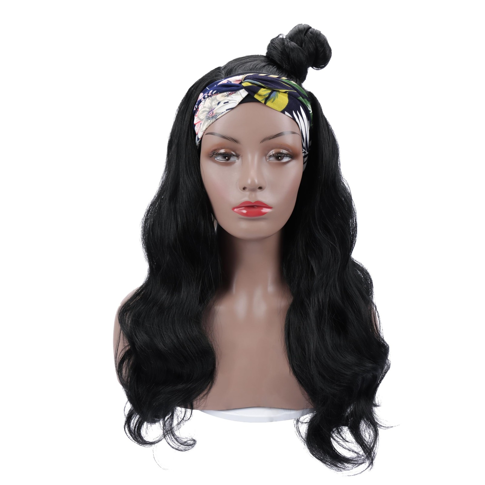 Glueless Headband Wig Long Black Body Wave Headband Wigs for Black Women Synt…