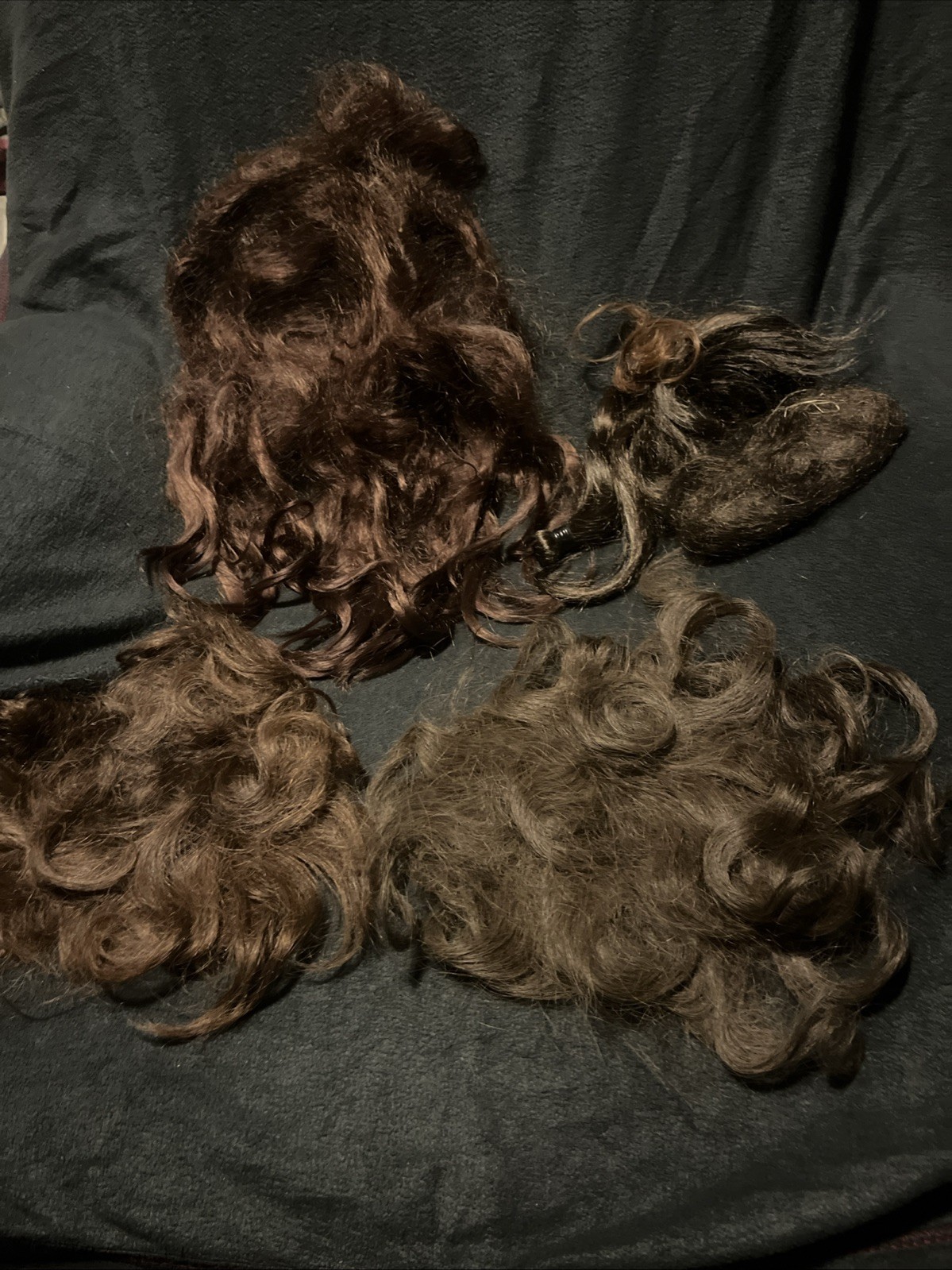 Lot Of VINTAGE 100% Human HAIR Wigs And Wiglets Hairpieces Sandra Sue Empress