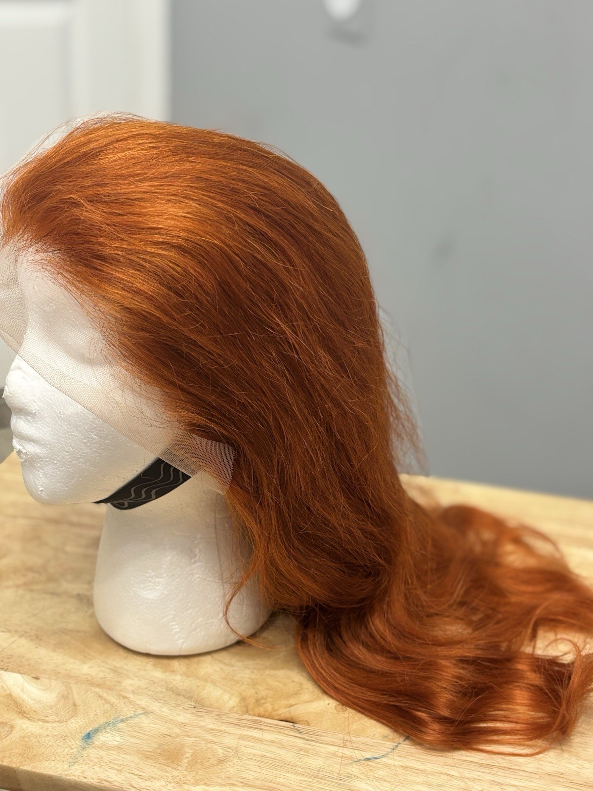 Human Hair Body Wave 18 Inch 180% Density Orange Color Straight, Body Wave