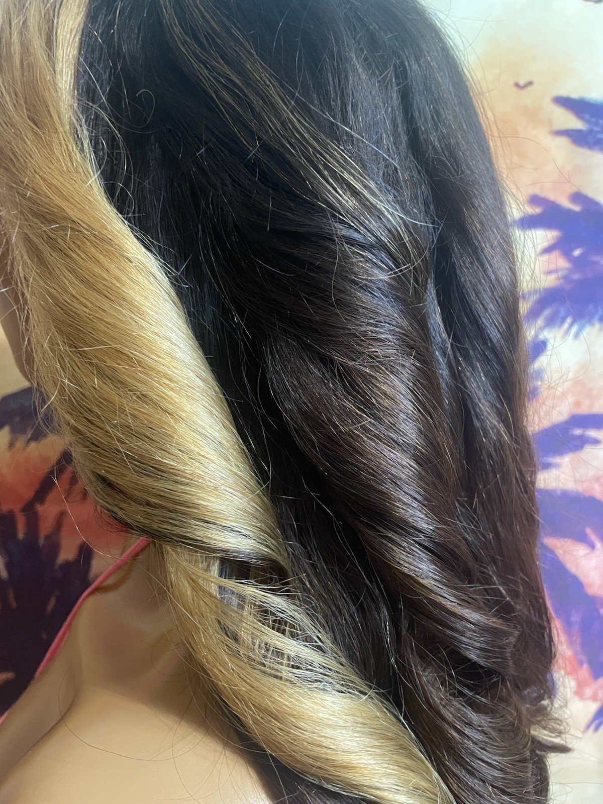 22” Honey Blonde & Brown Ombre Body Wave Human Hair 13×6 Lace Front Wig