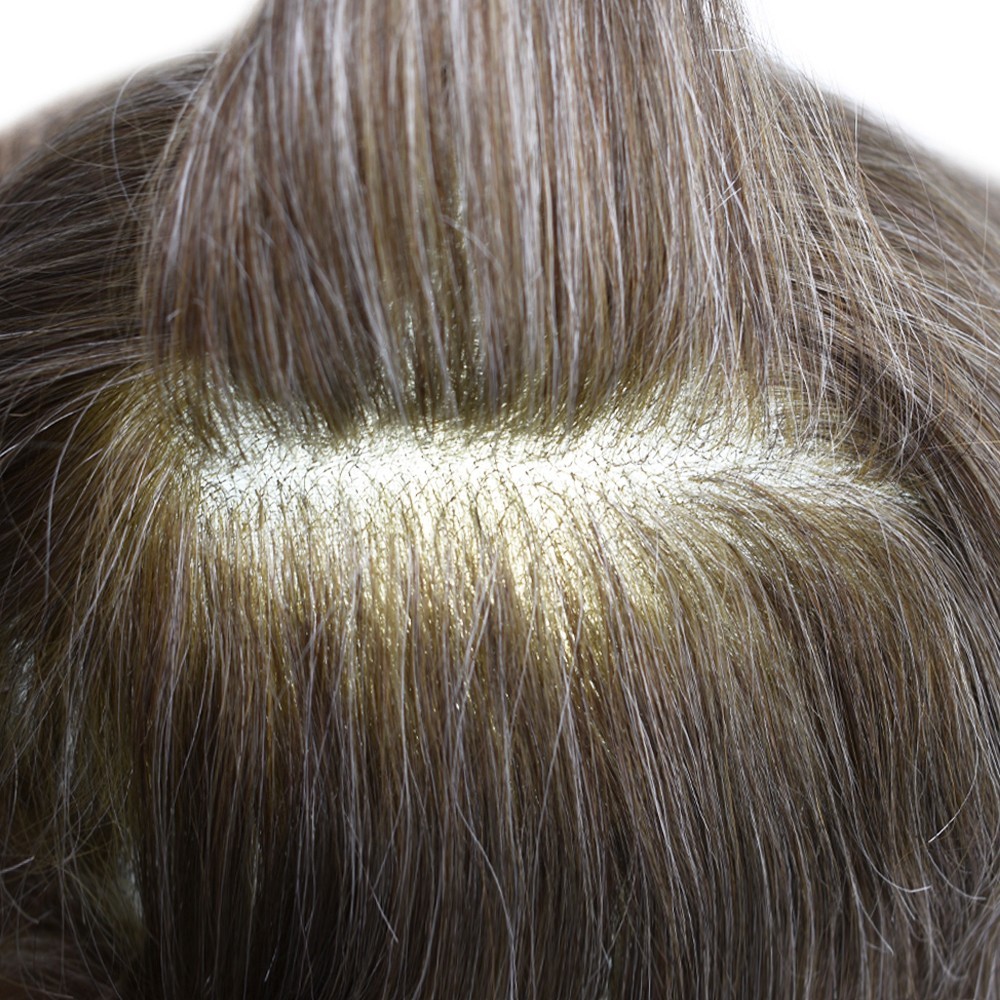 Mens Toupee French Lace Front Hair Piece Replacement System 8X10 Wig for Men US