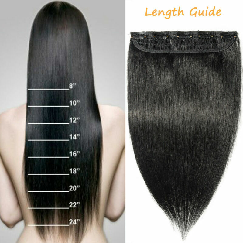 Wire In 100% Remy Human Hair Extensions Hidden Headband Thick Weft 16-24″