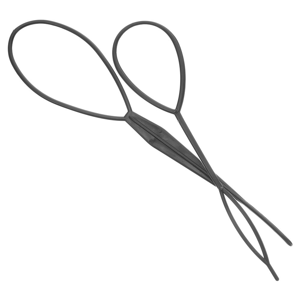 2Pcs Reusable Black Hairdressing Tool Elastic Crochet Braids Needle for Women