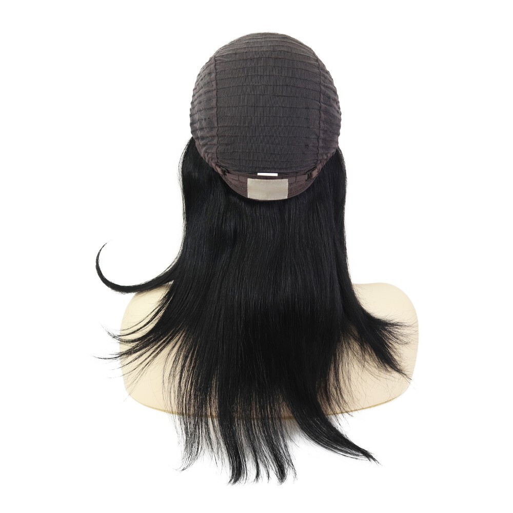 Women Wigs Chinese Remy Human Hair Silk Top Quality Wigs Medium Black Hair Wig#1
