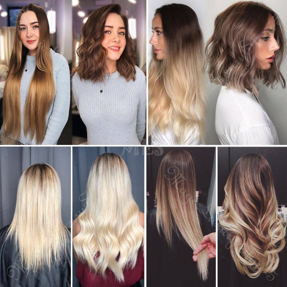 Russian 100% Remy Human Hair Extensions One Piece Clip In 3/4Full Head Weft Long