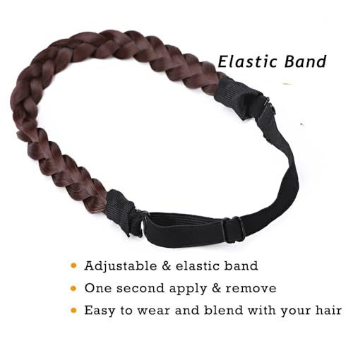 Braided Headband Plaited Hair Band Chunky Braided Headband Elastic Stretch