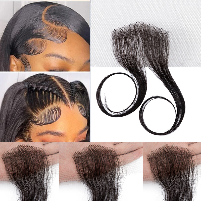 Seamless Lace Baby Hair Edge Stripes Human Hair Piece For Black Women Reusable