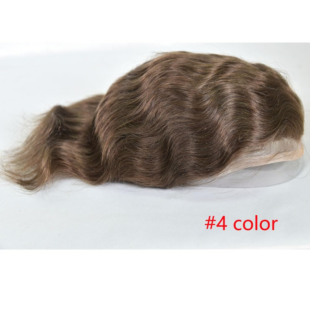 Men’s 10″x8″ European Virgin Human Hair Toupee – Natural Look Hair System