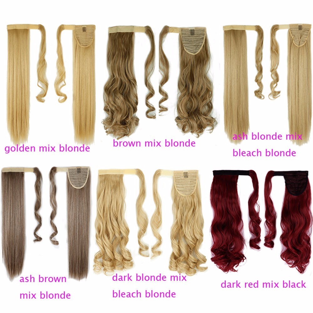 1PCS Real Thick Clip In as Human Remy Hair Extensions Pony Tail Wrap On Ponytail