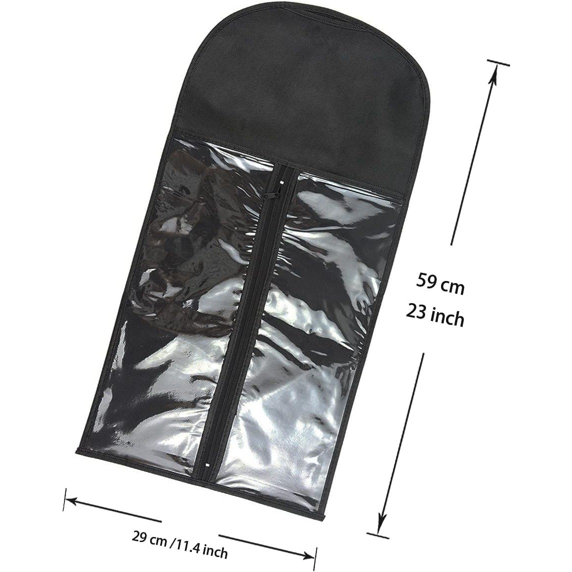 4 Pcs Hair Extensions wig Storage Bag Portable Dust-proof Black (NO HANGERS) new