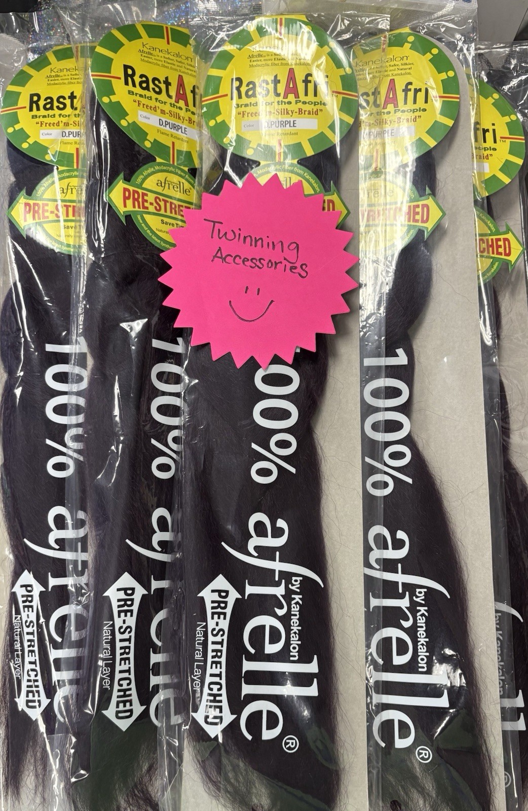5 Packs RastAfri “Freed’m-Silky-Braid” 100% Afrelle Pre-Stretched by Kanekalon
