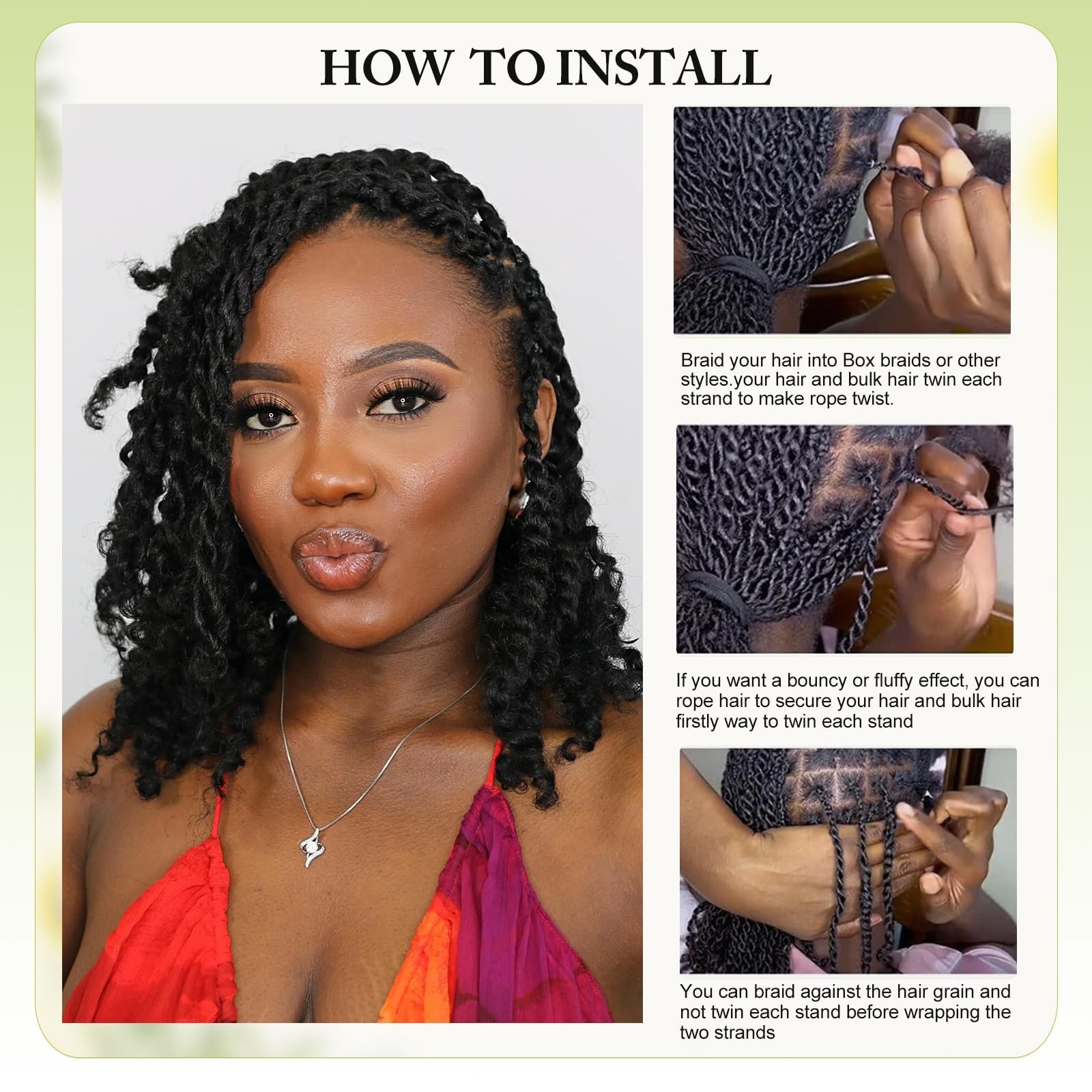 Poetically 10 Inch Afro Kinkys Bulk Human Hair Kinky Twist Hair 50G Dreadlock