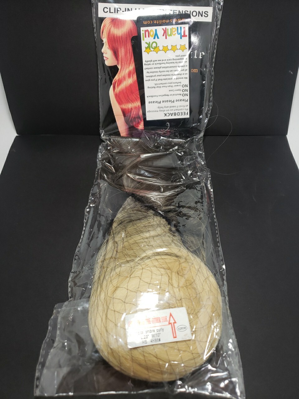 S Nolite – 23 Inch Hair Extensions 4H86#- Brand New Ombre Curly Black Blond