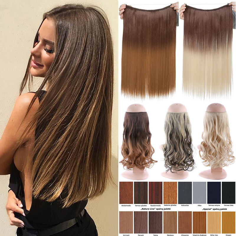 One Piece Natural As Human Hidden Invisible Wire Hair Extension For Human