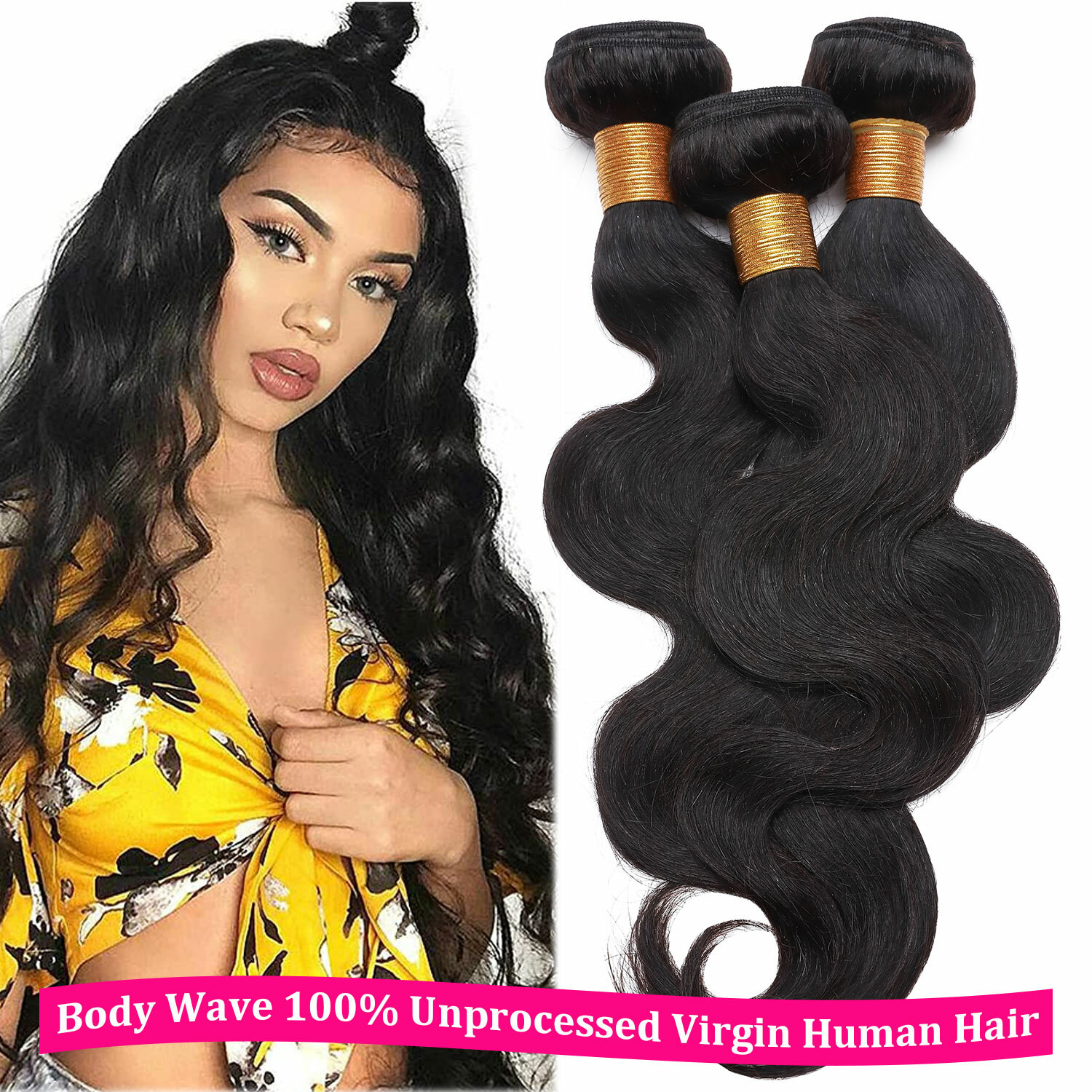 HOT 10A Brazilian Virgin Human Hair Bundles Hair Extensions Body Wave Weave Weft