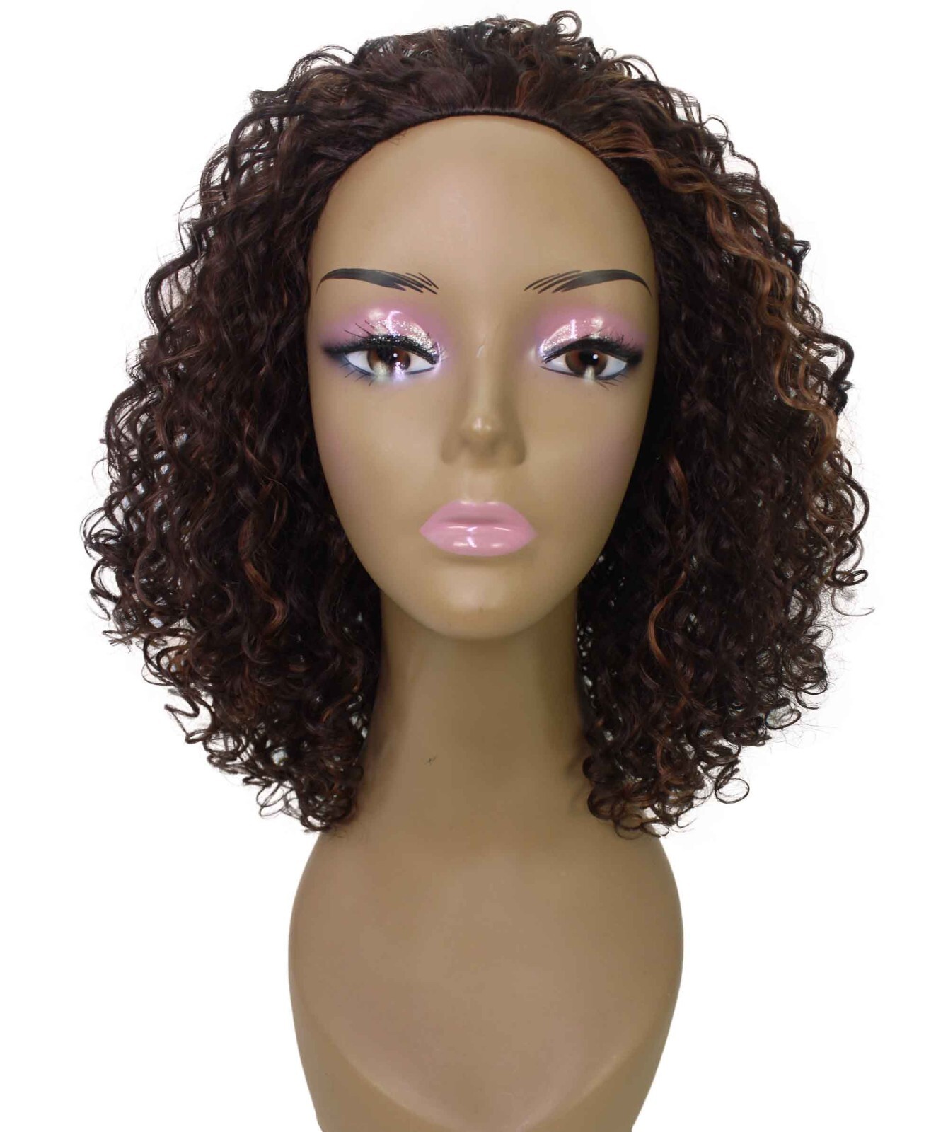 LUXLUXE Tatiana Curly Body Waves 15 in Long Half Wig, BH-0002