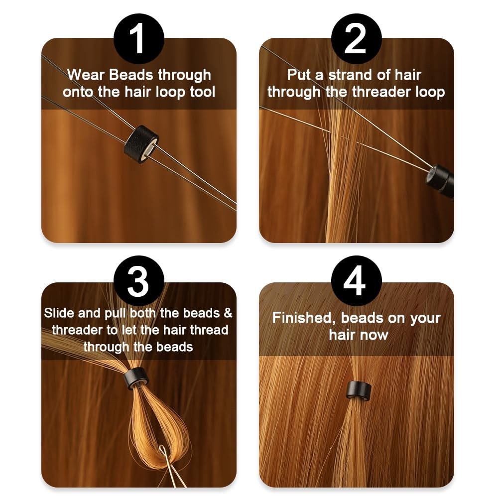 Hair Extension Loop Tool 5Pcs Pulling Needle Wire Loop Threader Hair Threader