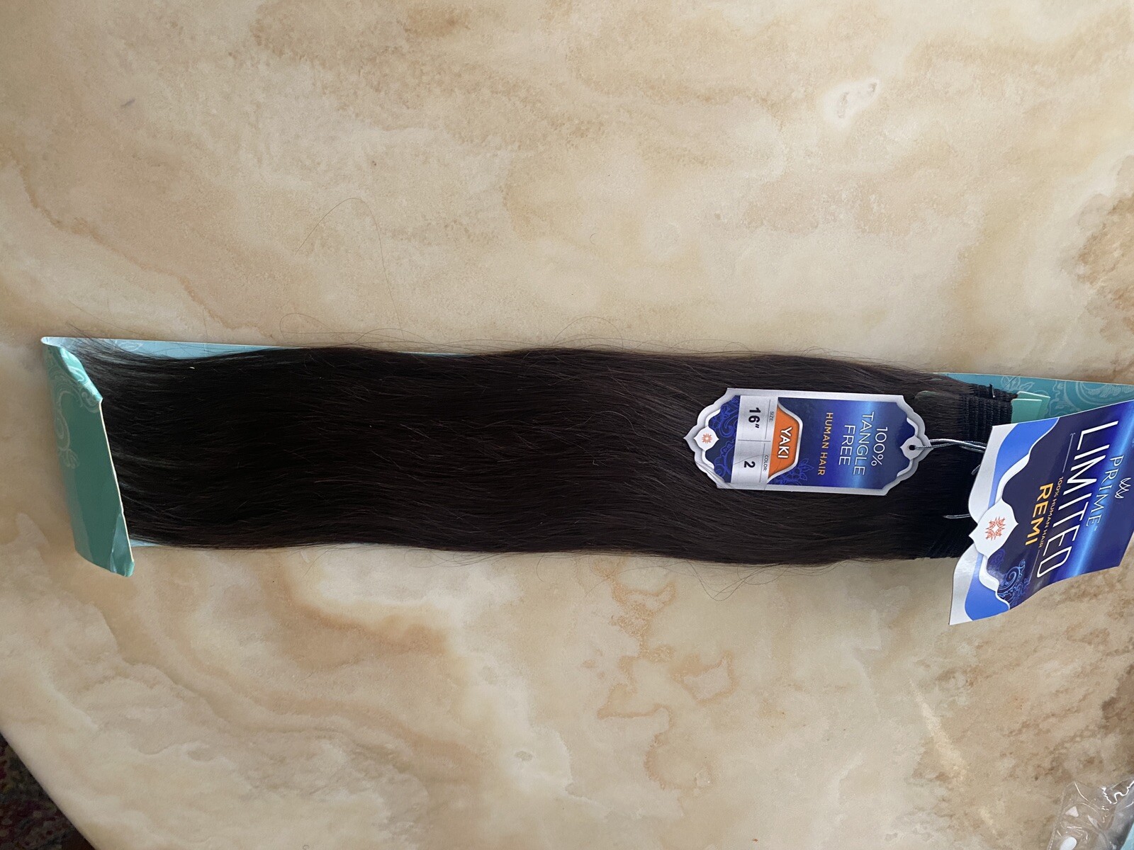 REMI PRIME LIMITED 100% HUMAN HAIR SOFT YAKY WEAVE- “16”INCH COLOR 2 TANGLE FREE