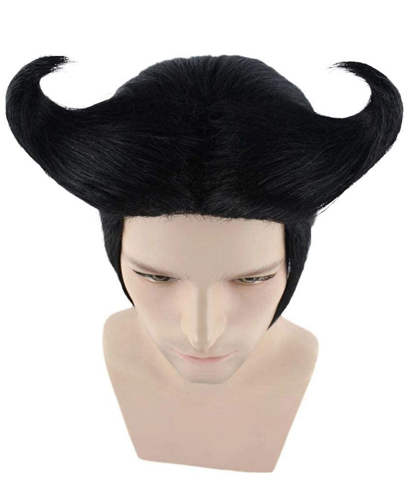 Black Devil Wig | Cosplay Halloween Wig | Premium Breathable Capless Cap HM-202