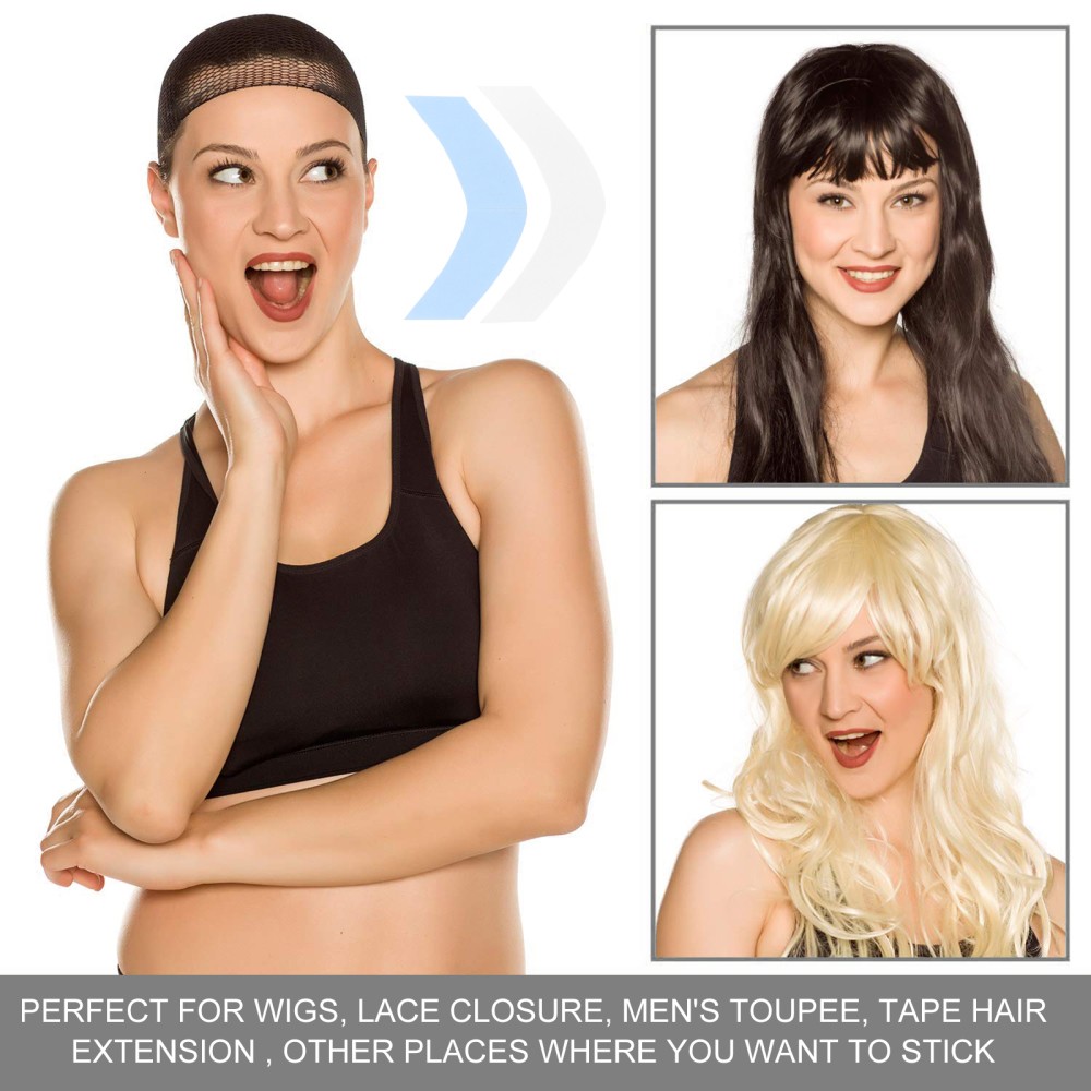 2 Count Hair Extension Adhesive Tape Double Sided Lace for Wigs Preferable