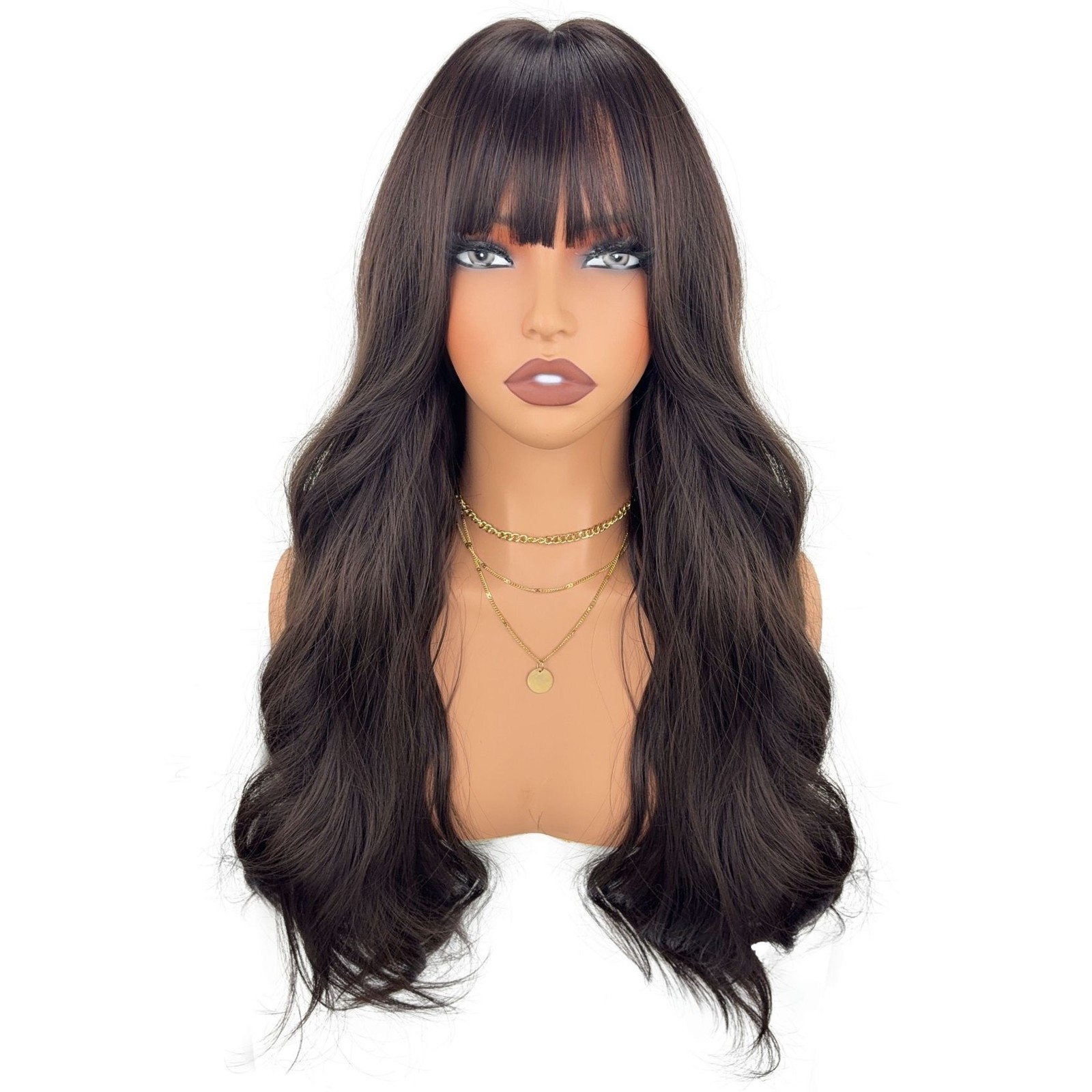 New Fashion Water Wave Curly Wig Natural Looking Heat Resistant Synthetic Full