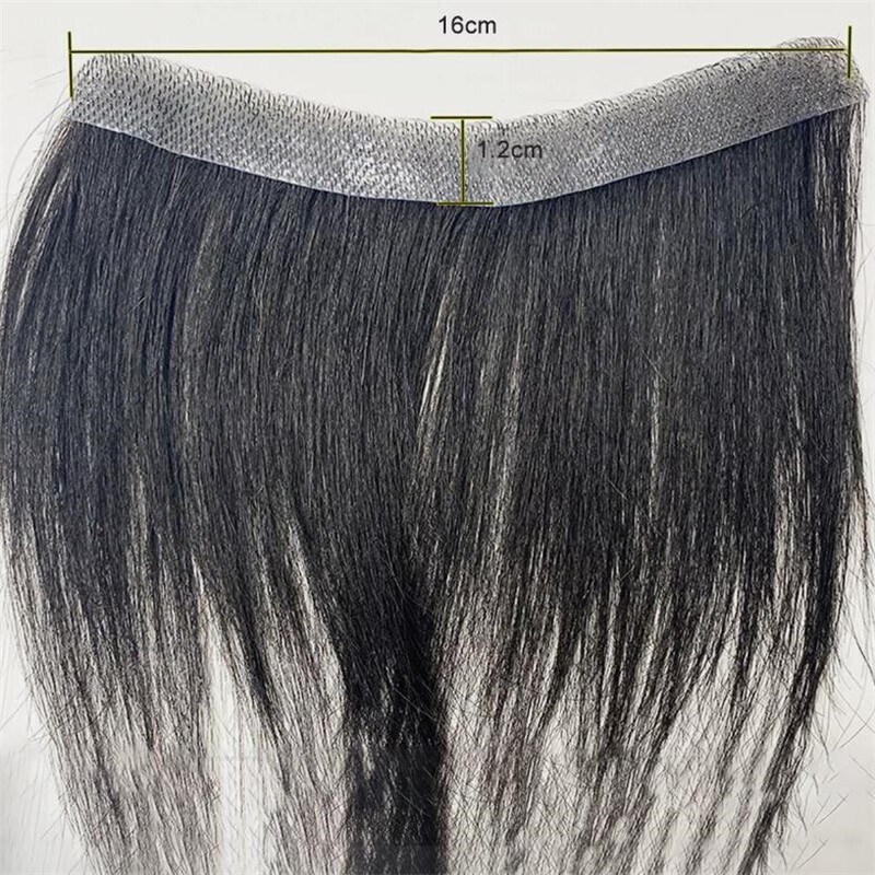 Forehead Hairline Men Front Toupee Human Hair Topper Replacement Wig Hairpiece