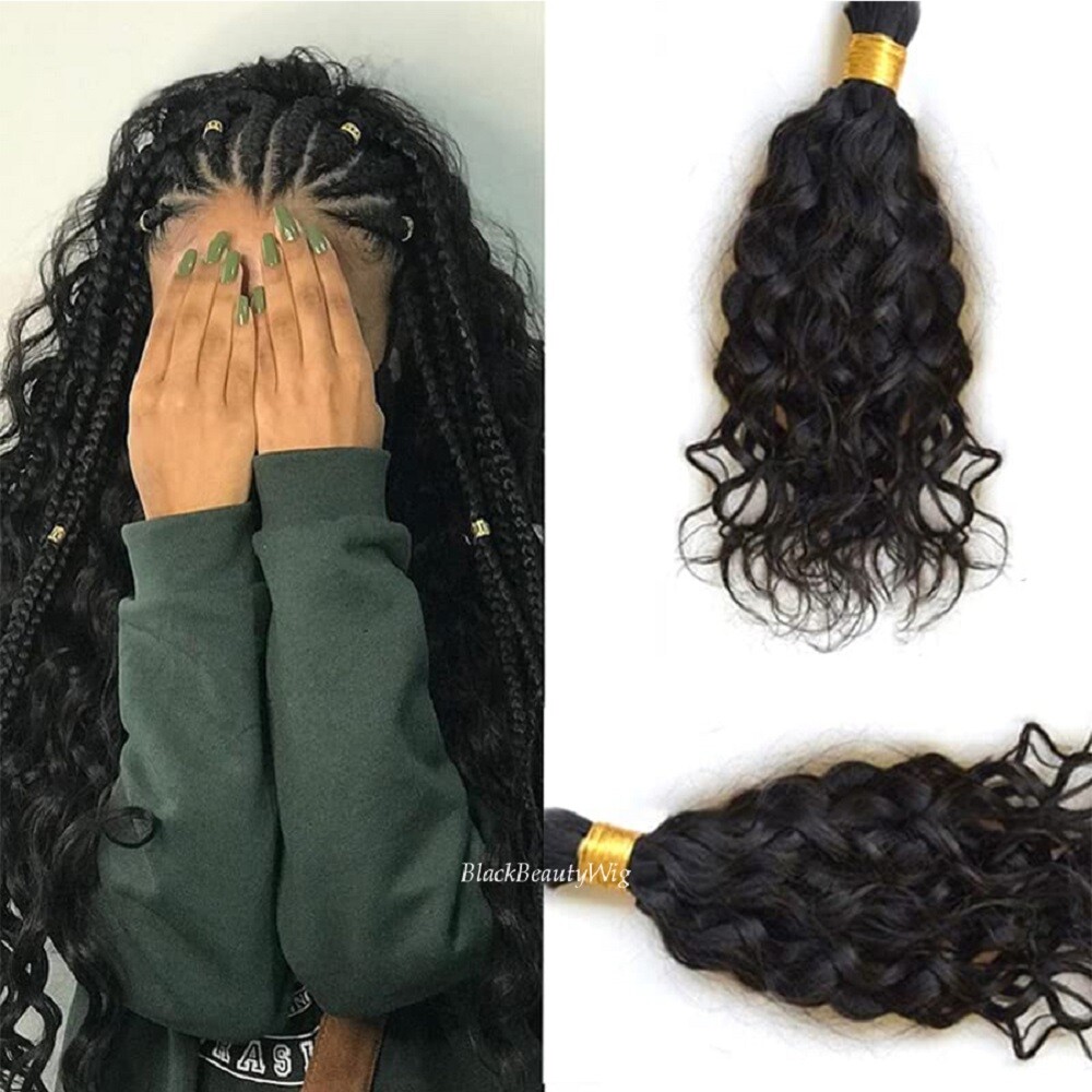 Human Hair Bulk For Braiding Water Wave Brazilian Remy Crochet Braids Hair 100g